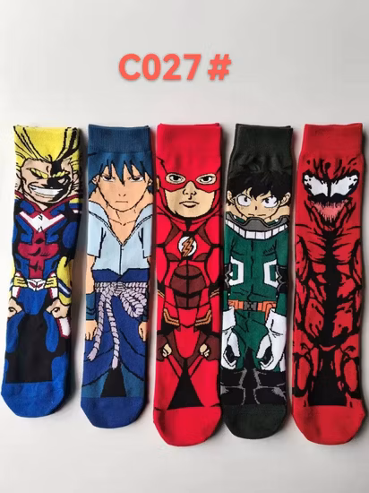 Cool Happy Unisex Cartoon Custom Digital Printing Crew Sock